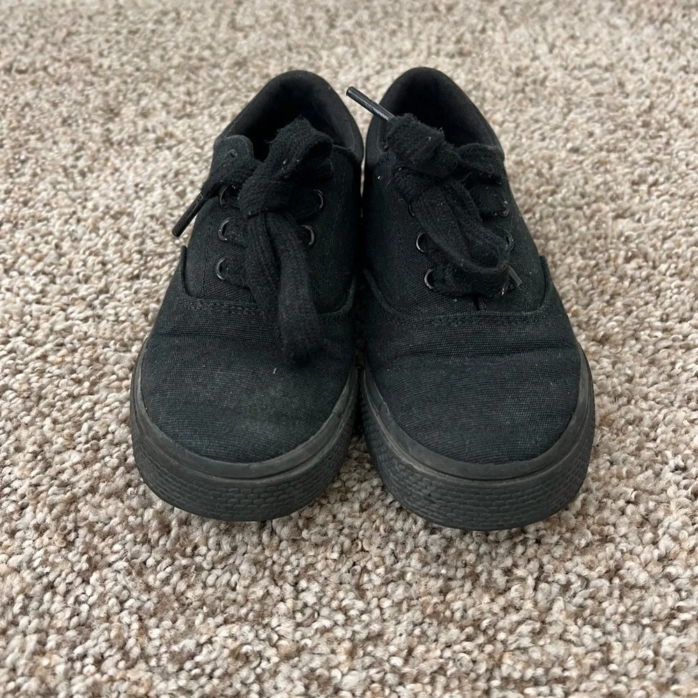 Children’s Place Kids Black Canvas Sneakers 11